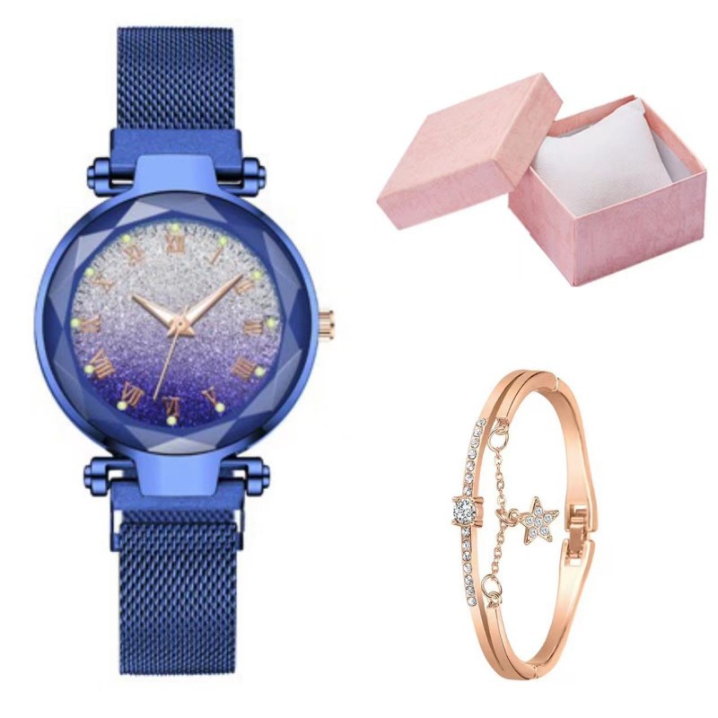 M watch, bangle and box