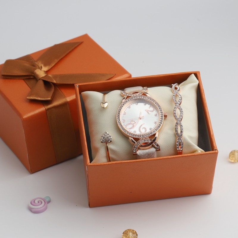 H watch, bangle and box