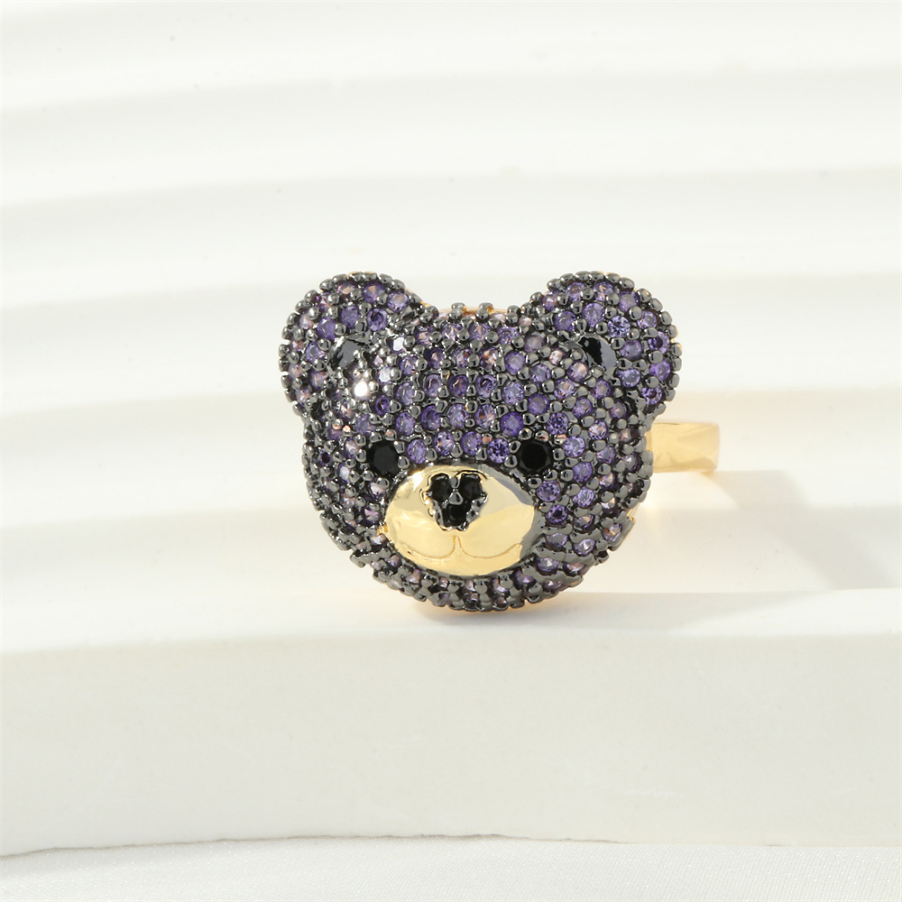 5:Purple zirconium two-color electroplating bear