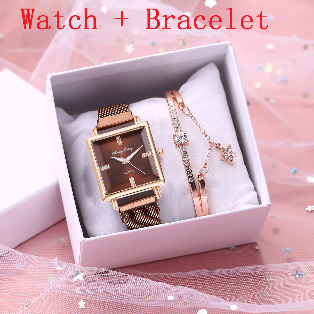 L watch, bangle and box