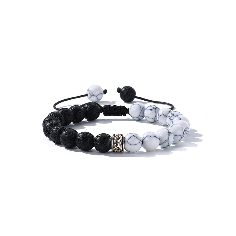 White turquoise + volcanic stone