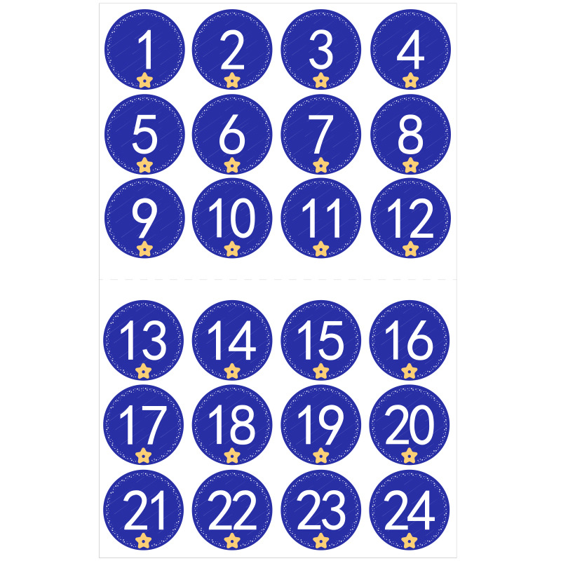 Blue number