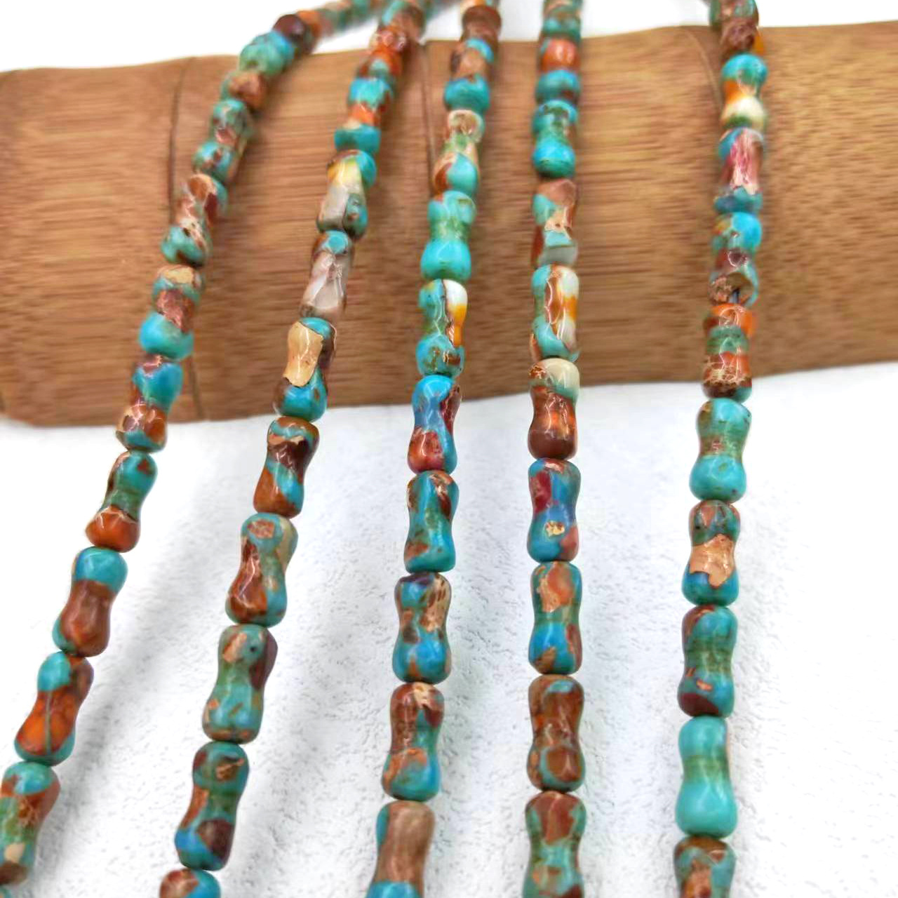 Turquoise and orange Impression Jasper