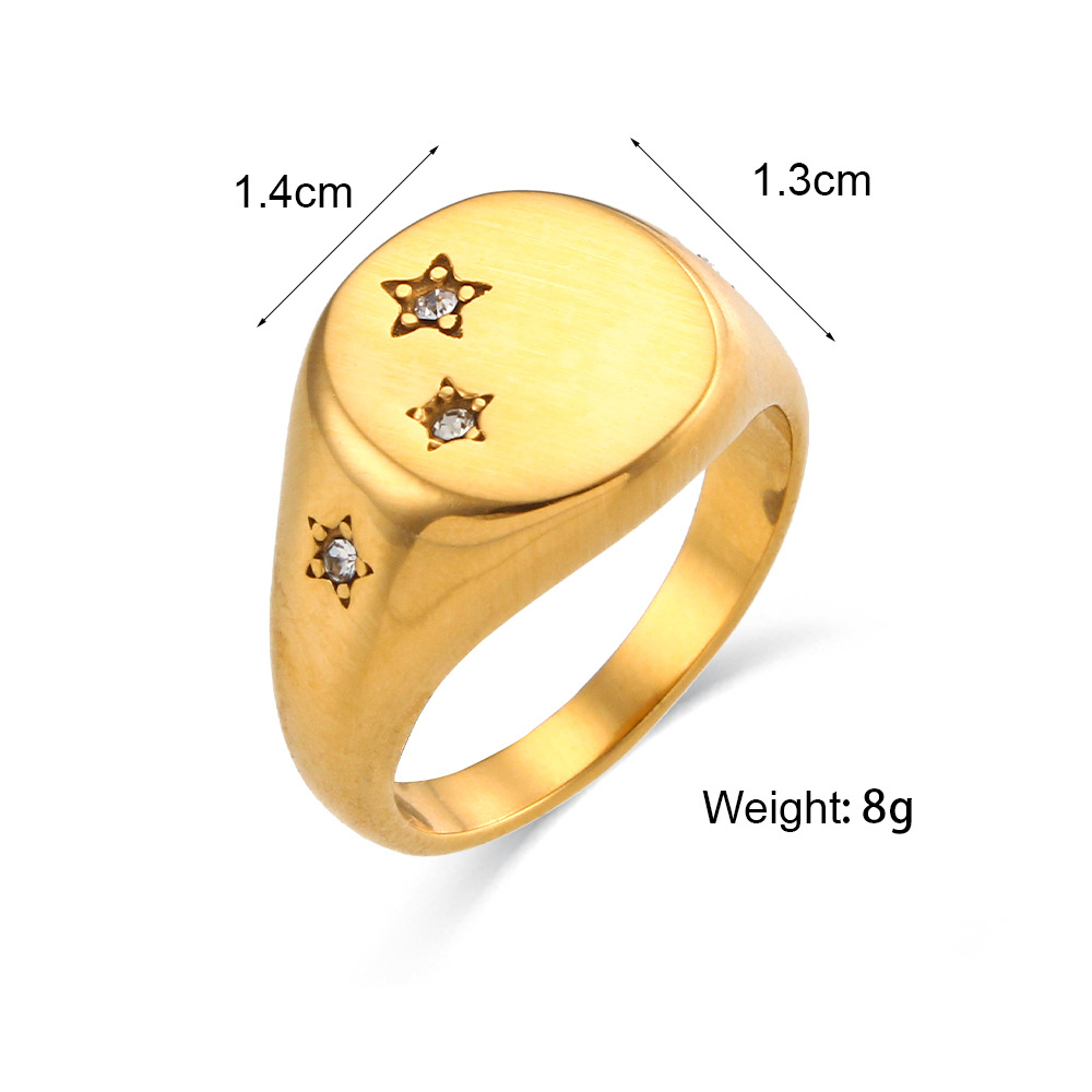 Zircon star ring US Size #6