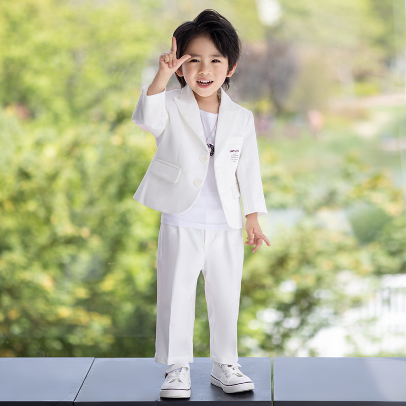 white with white top, coat and pants