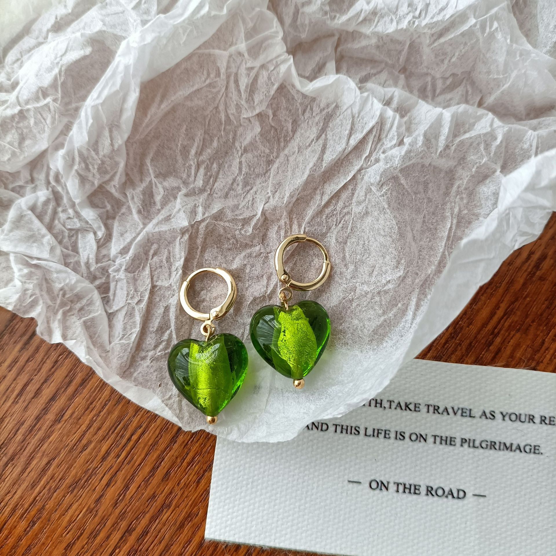 Green earrings