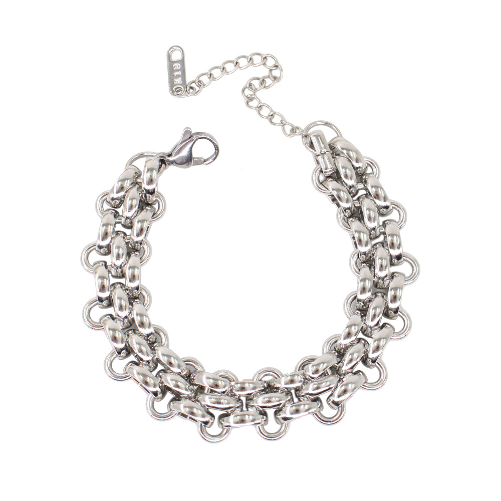 Steel bracelet 16cm tail chain 5cm