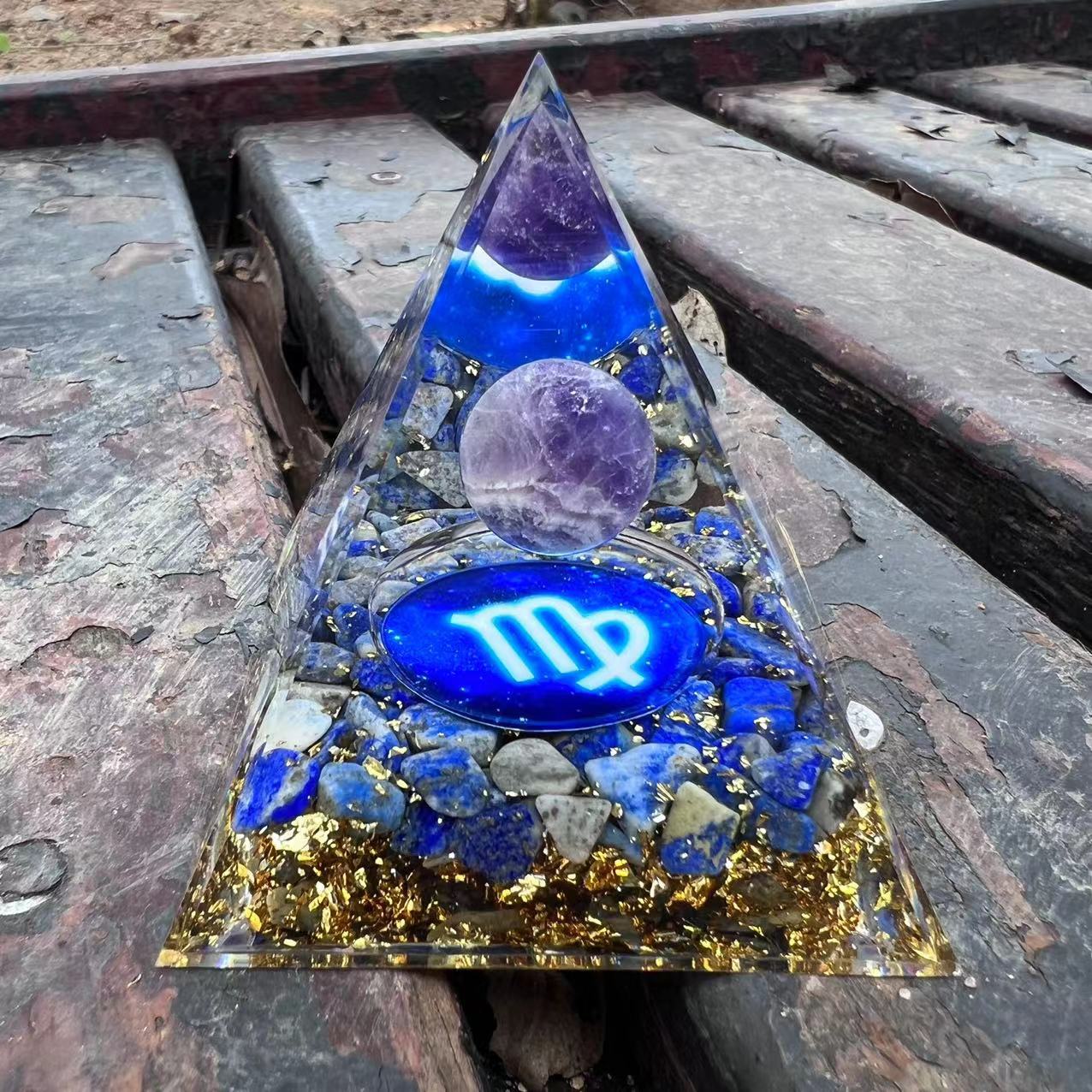 8:Virgo amethyst   blue gold gravel