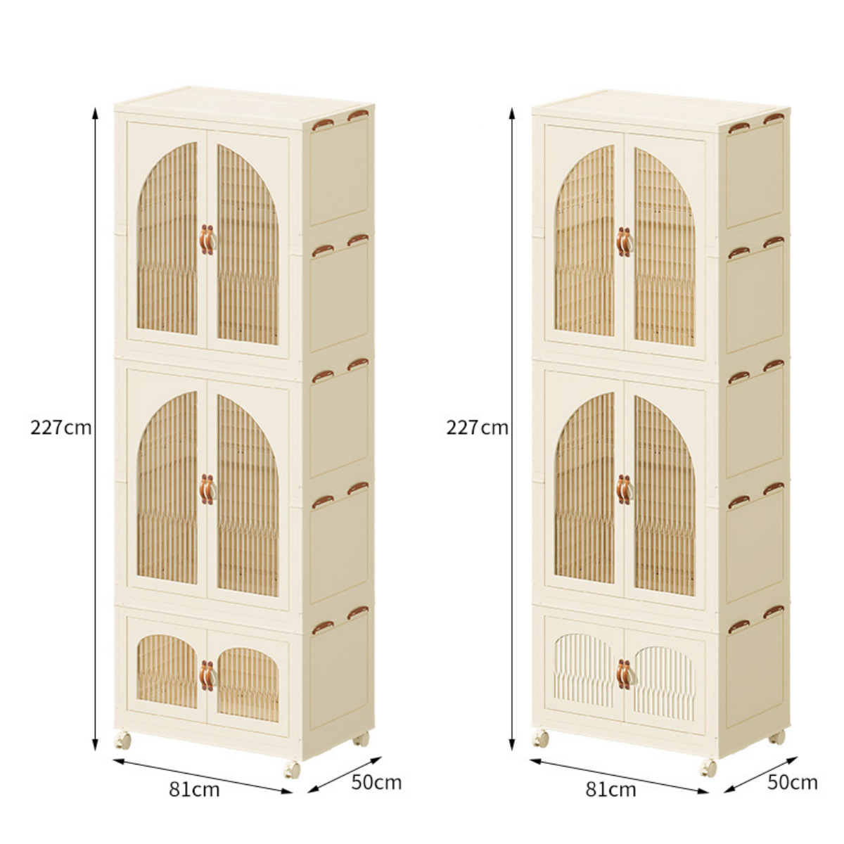 Two-layer wardrobe   one-layer folding cabinet