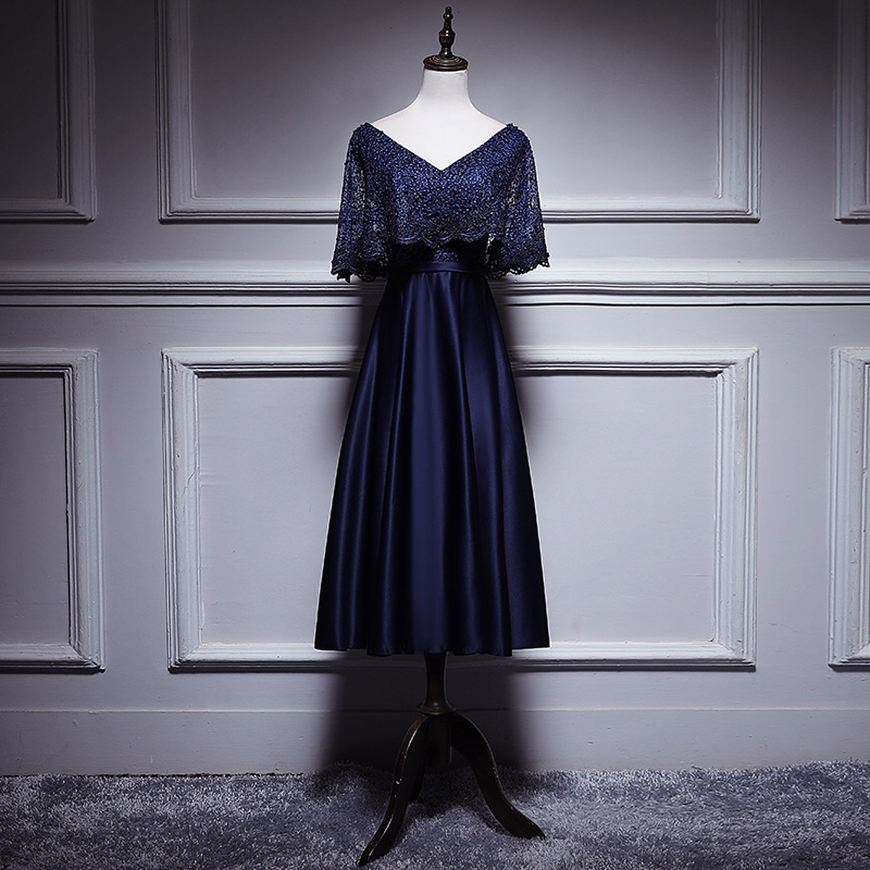 Navy blue medium long