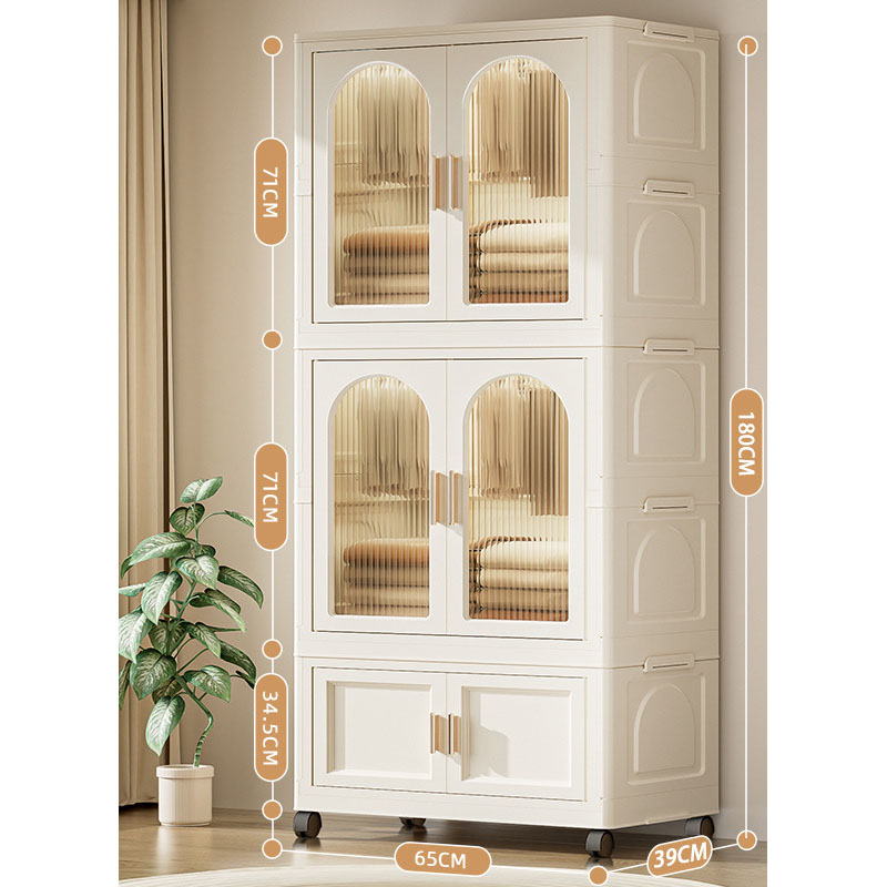 2-layer pendant   1-layer folding cabinet - cream color