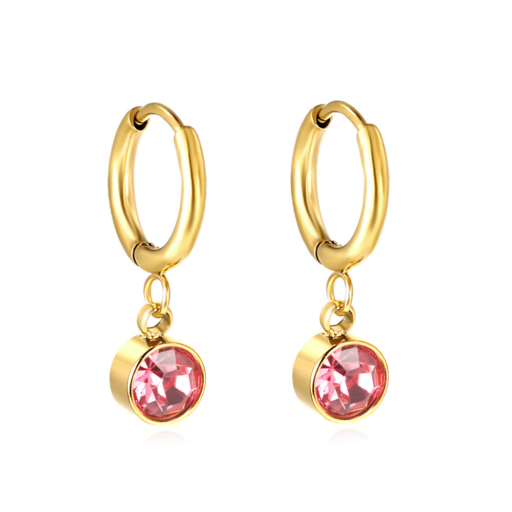 4:Circle rose red diamond gold