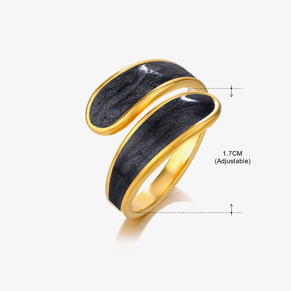 Geometric ring - Black