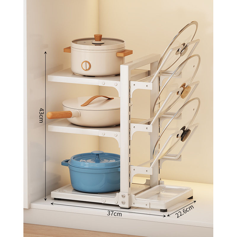 [ Pot cover   preparation   pot rack ] 3 layers