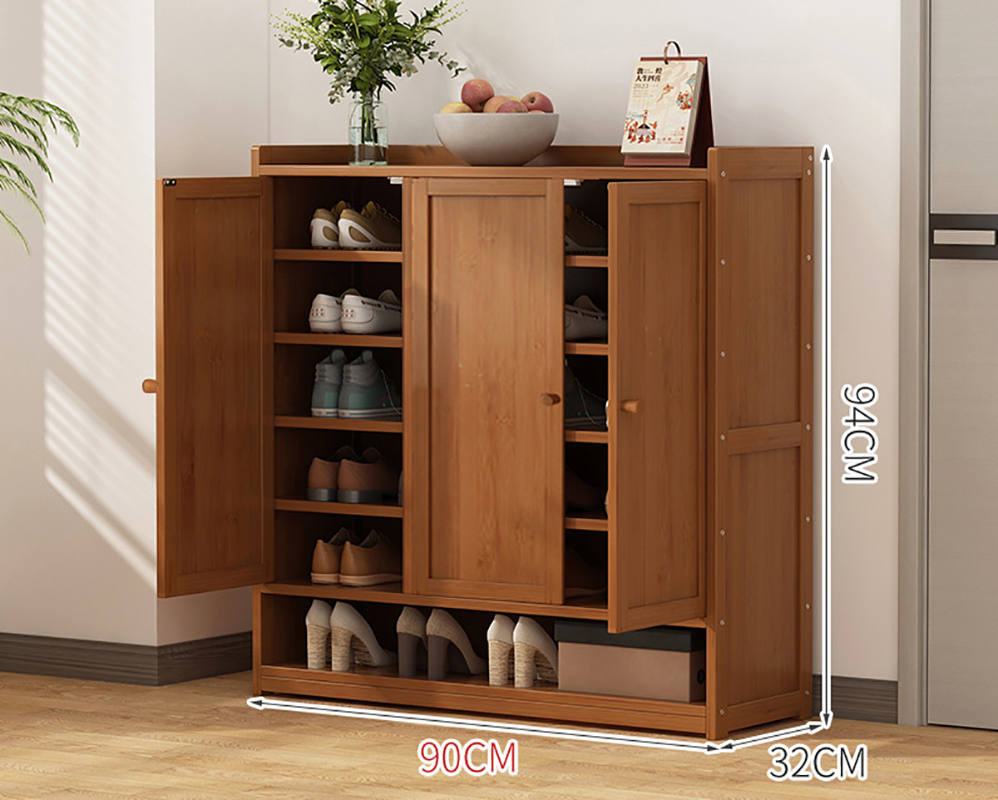 Storage shoe cabinet closed door seven layers three doors