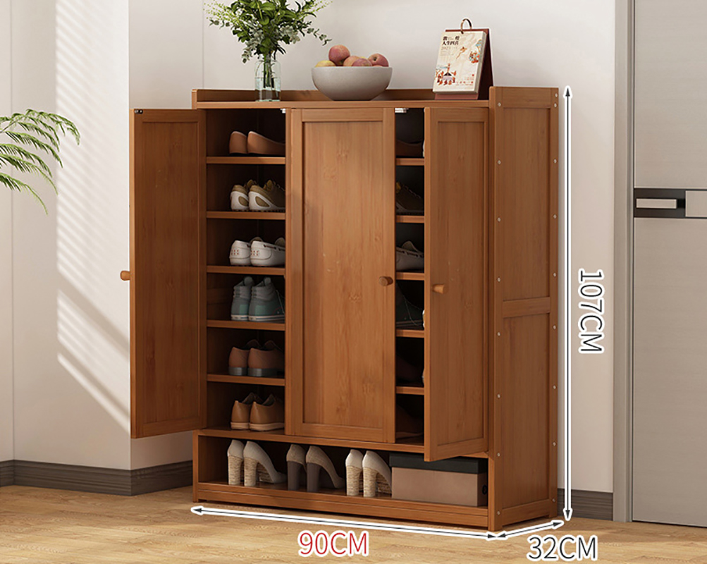 Storage shoe cabinet door type eight floors three doors