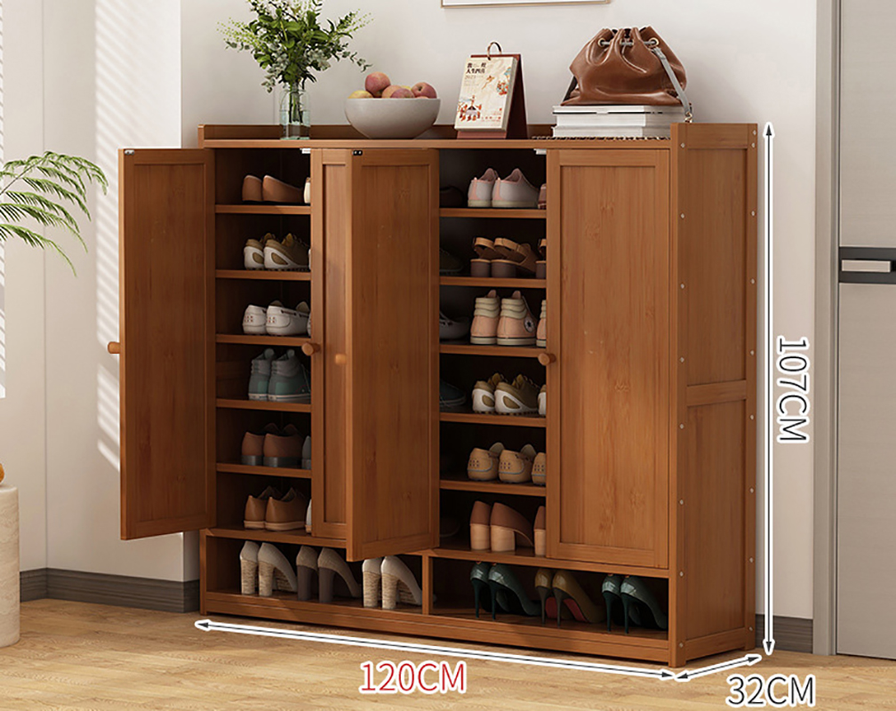 Storage shoe cabinet door type eight layers four doors