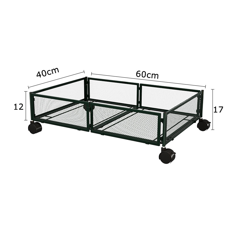 Black underbed storage rack