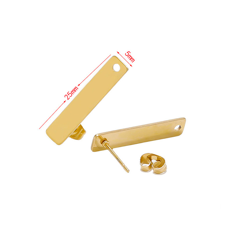 3:Flat rectangle 5*25mm/ gold