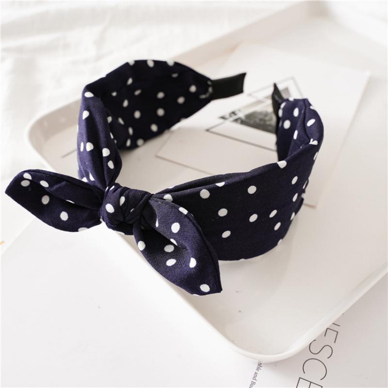 Navy blue little rabbit ears headband