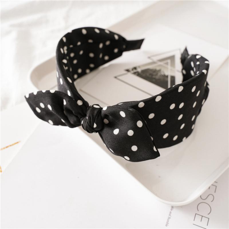 Black little rabbit ears headband