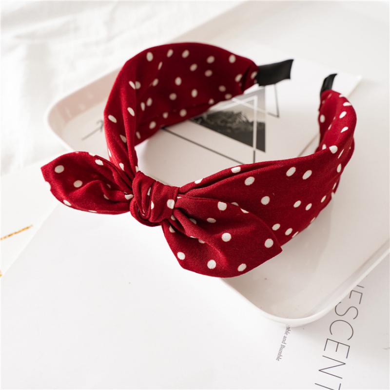 Red little rabbit ears headband