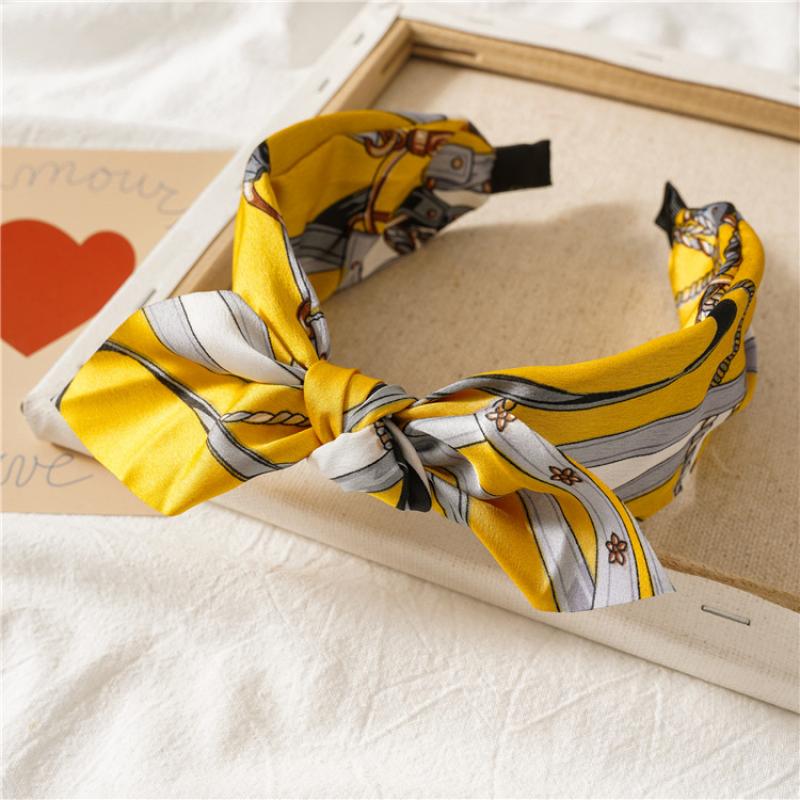 Chain yellow rabbit ears headband