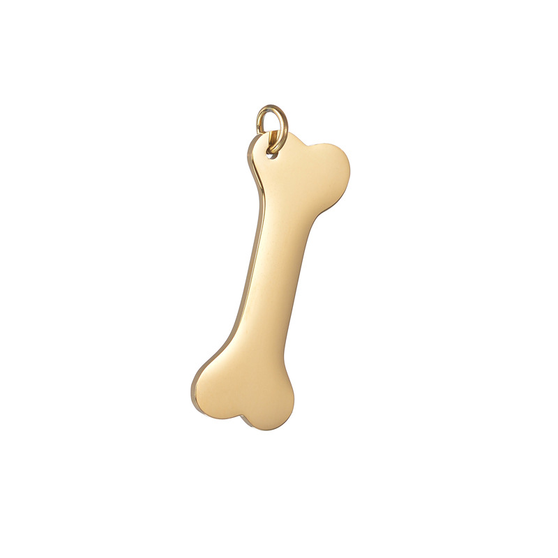 Single pendant bone - gold