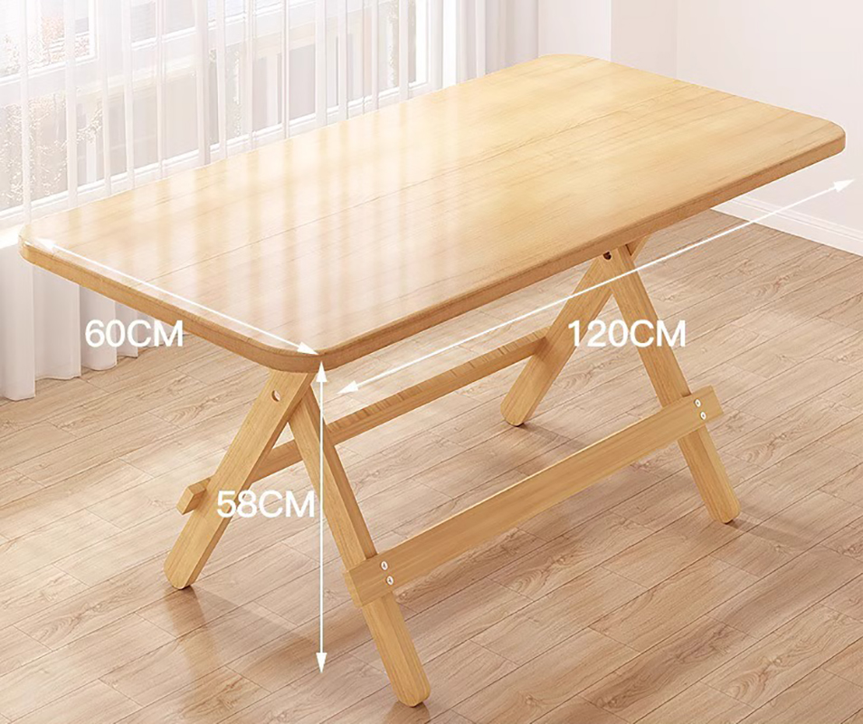 Long table-thicken pine 120 * 60 * 58CM