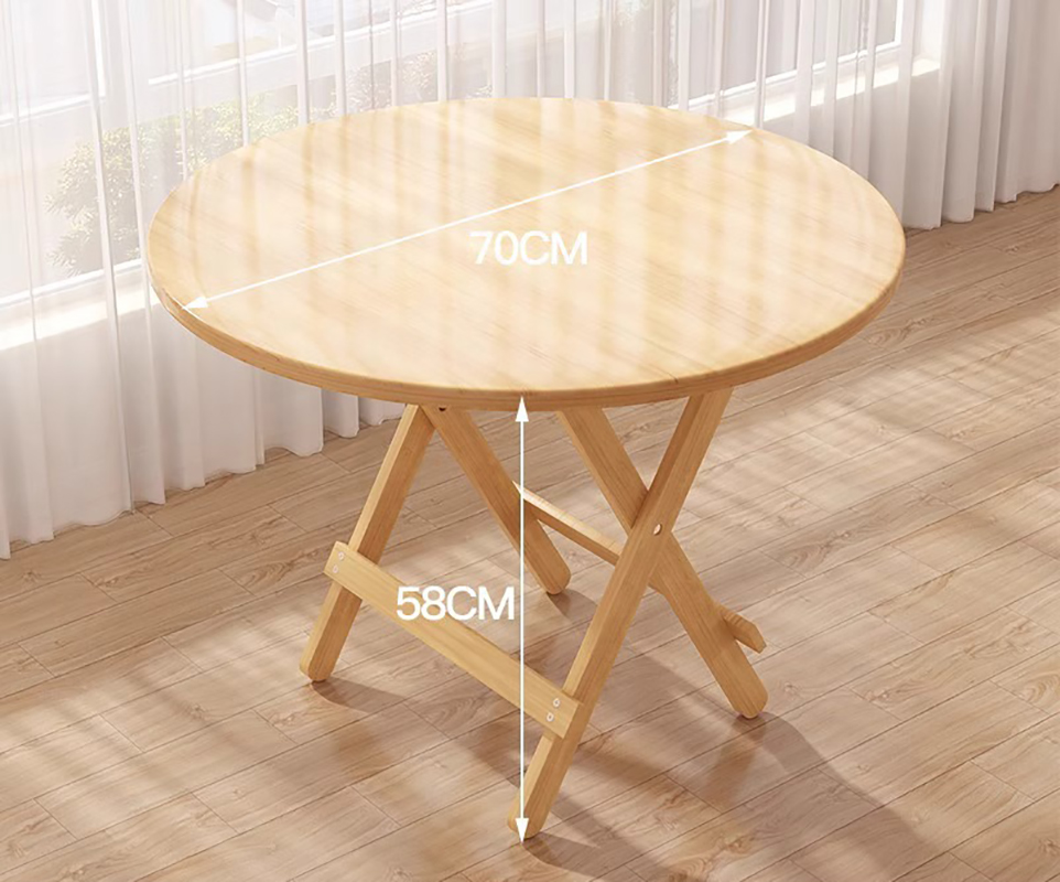 Round table-thicken pine 70 * 70 * 58CM