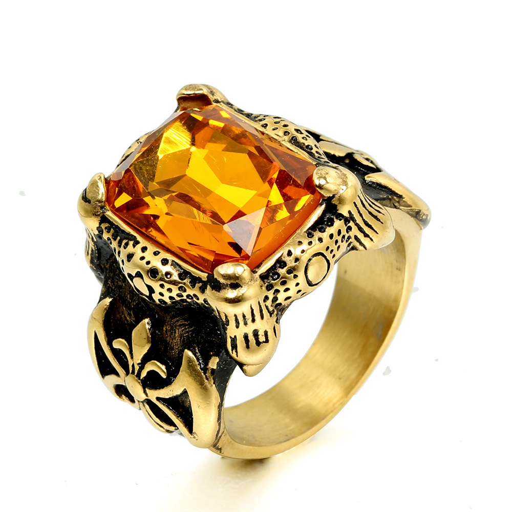 Gold base topaz US Size #7