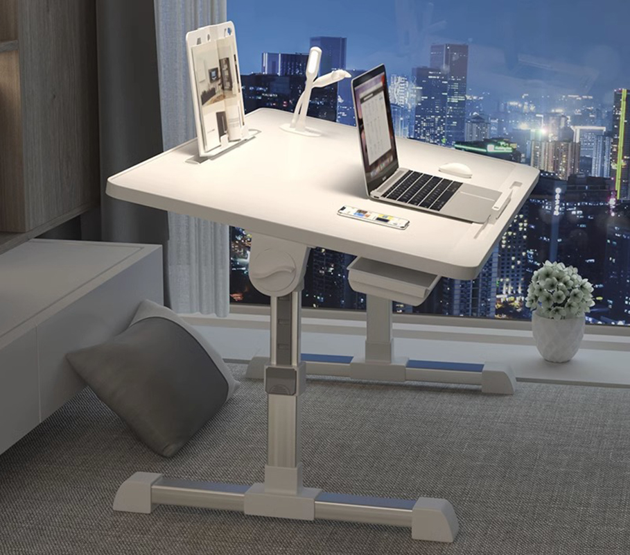 White aluminum alloy lifting leg   drawer  USB  bookshelf