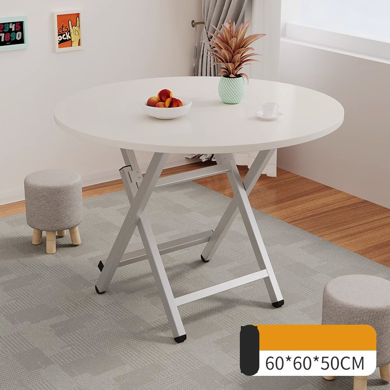 Round table - Warm white 60*50H type - Galvanized legs