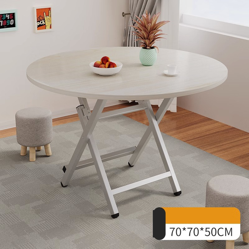 Round table - White Maple 70*50H type - Galvanized legs