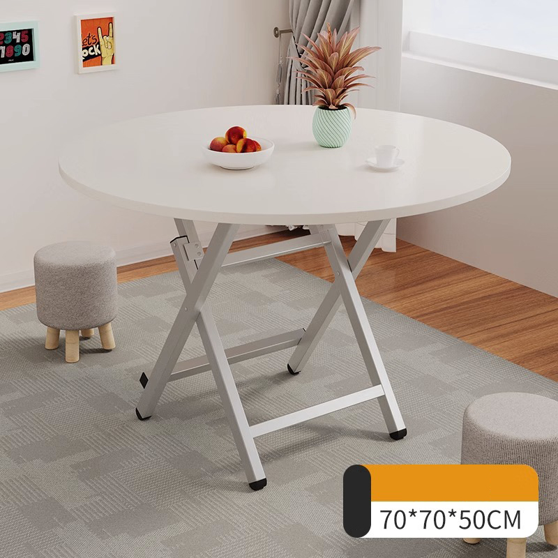 Round table - Warm white 70*50H type - Galvanized legs