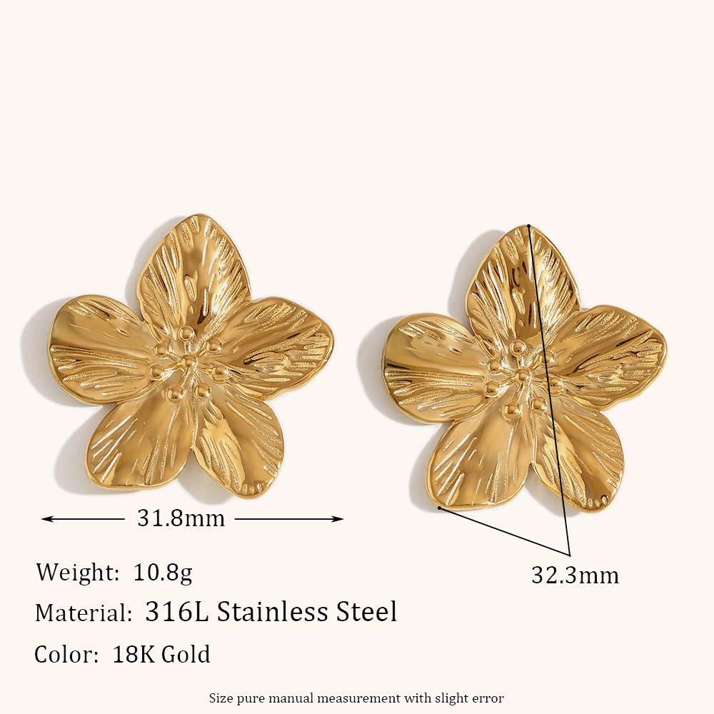 Drawn petal flower-gold