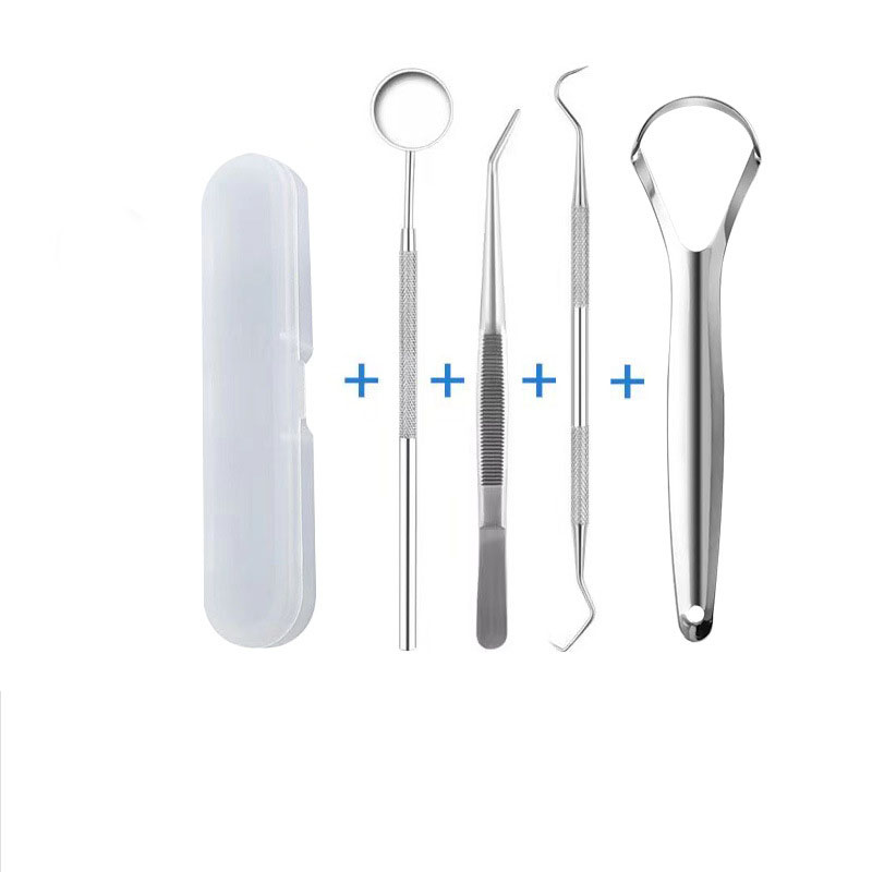 [ mouth mirror   tweezers   probe   tongue scraper ] No.3 box