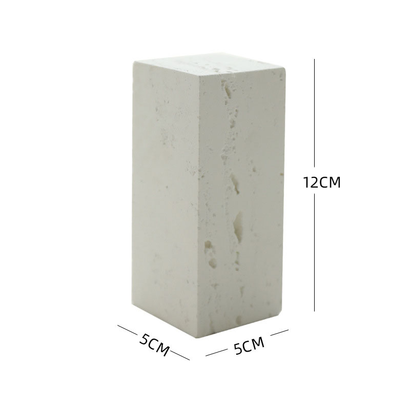 White hole stone cuboid large