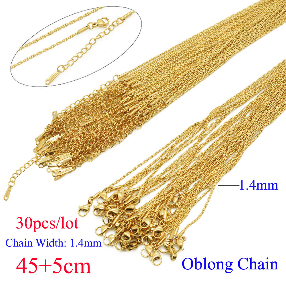 Gold 1.4mm wide -45+5cm