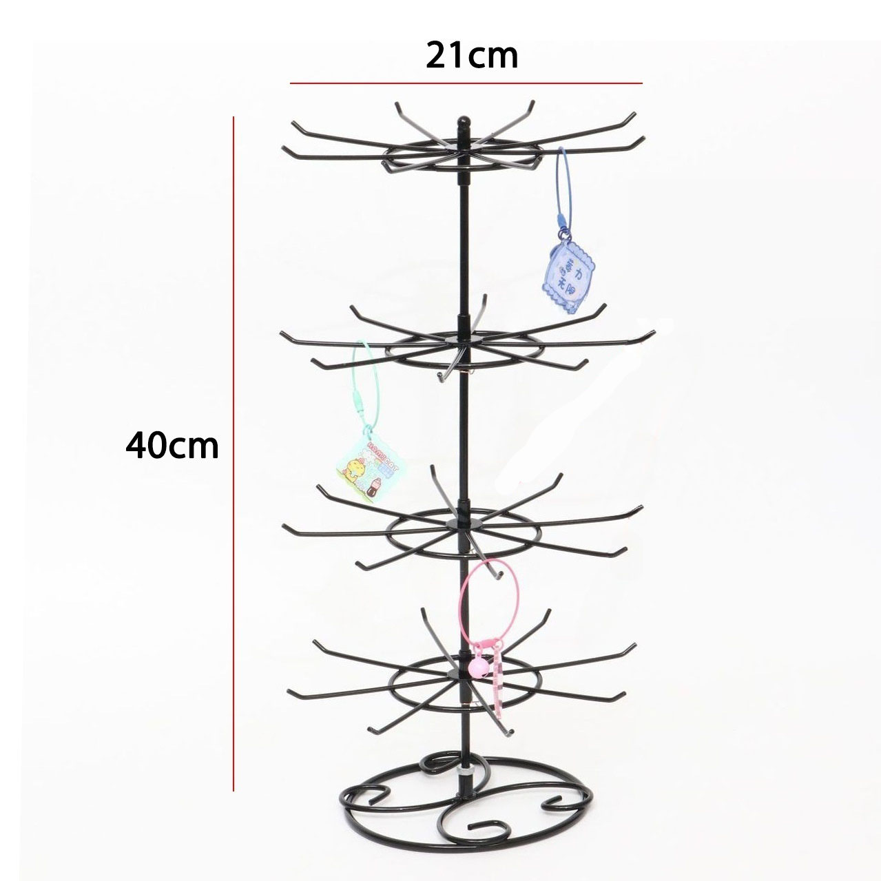 4 layers total 32 hooks Black height 40cm (hook ad