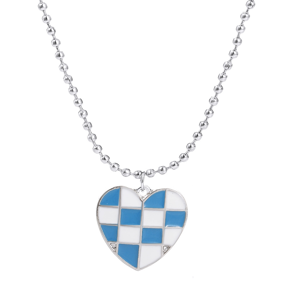 Blue and white necklace