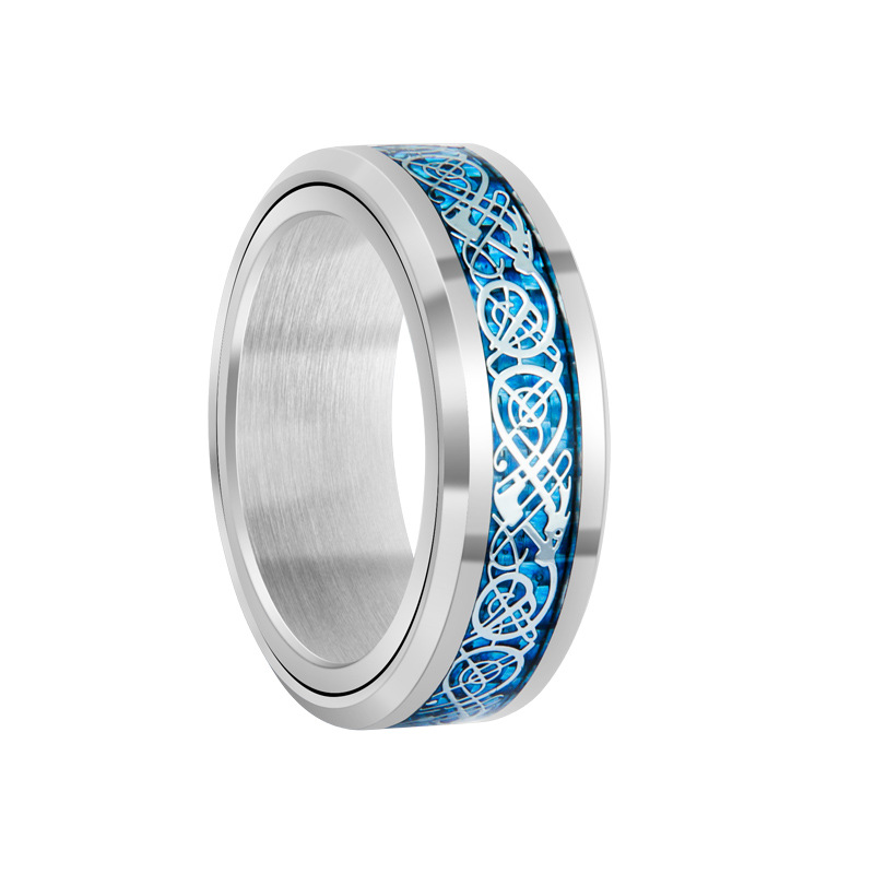 2:Blue carbon fiber silver dragon pattern