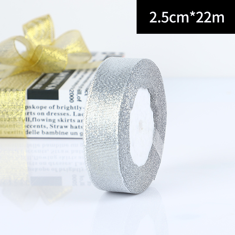 2.5CM silver / 22m roll