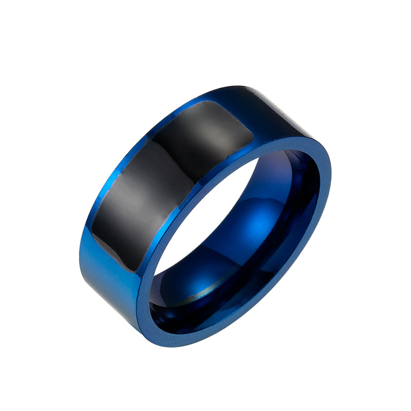 Blue plating   half circle black oil 6