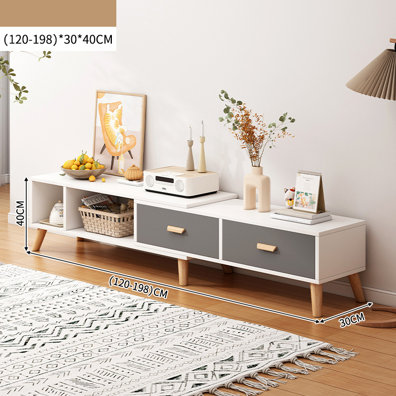 Ordinary double cabinet   white gray 120-198CM