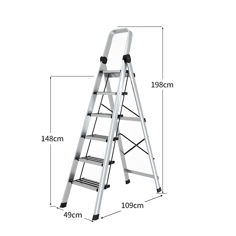 Big rich ladder silver 6 steps