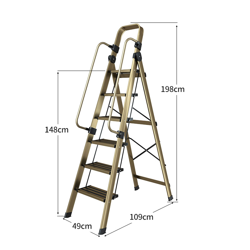 Handrail champagne 6 steps