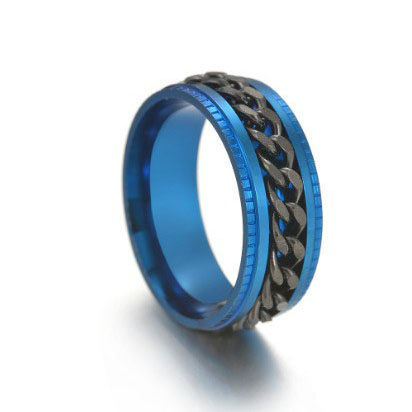 Blue ring and black chain 5