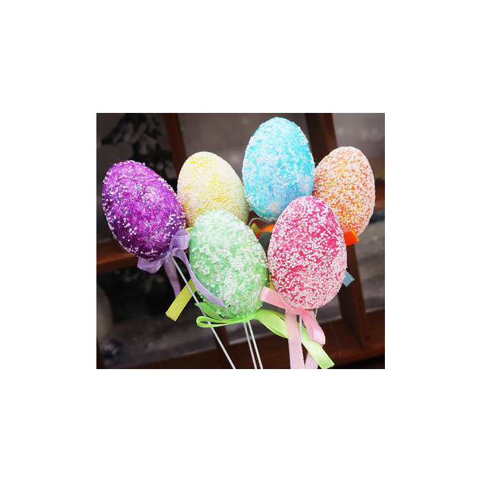 Easter egg 016 4-6CM pure color foam cuttings 6 packs