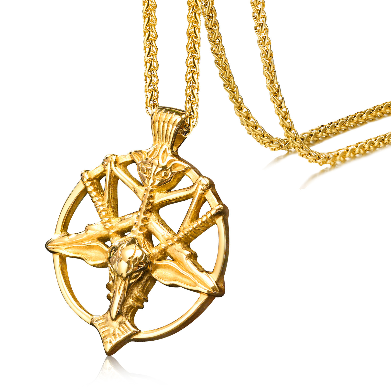 Gold pendant with chain